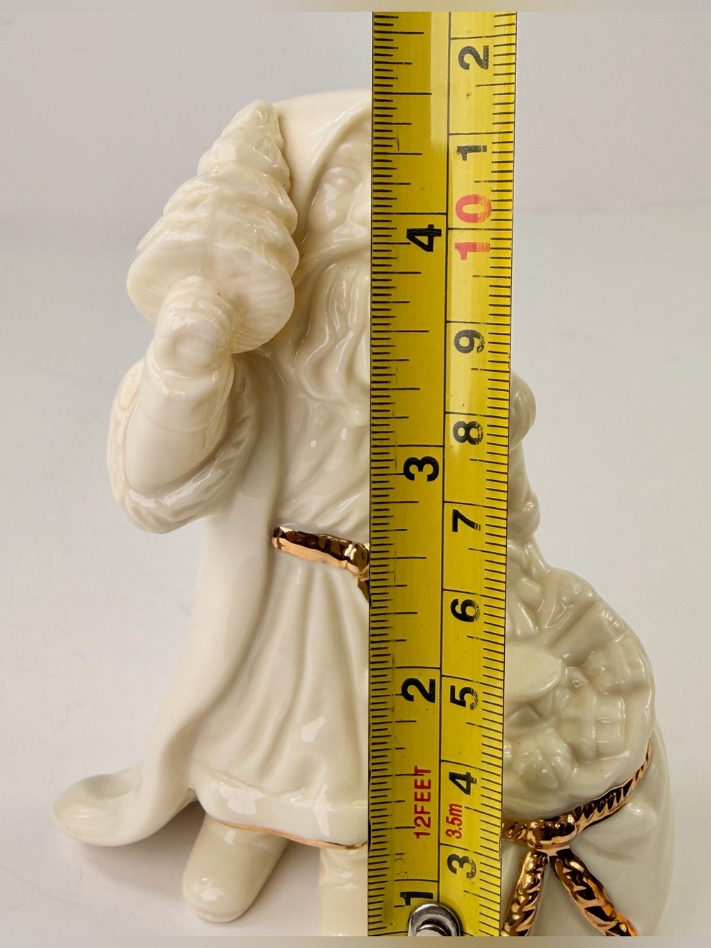 Lenox Santa Claus Figurine Ivory Porcelain Gold Accents Toy Sack Christmas 4.5” - Picture 6 of 6